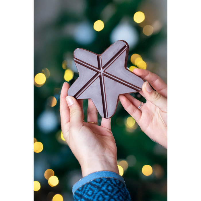 Étoile d'Espagne - Chocolat noir 70% cœur amandes d'Espagne