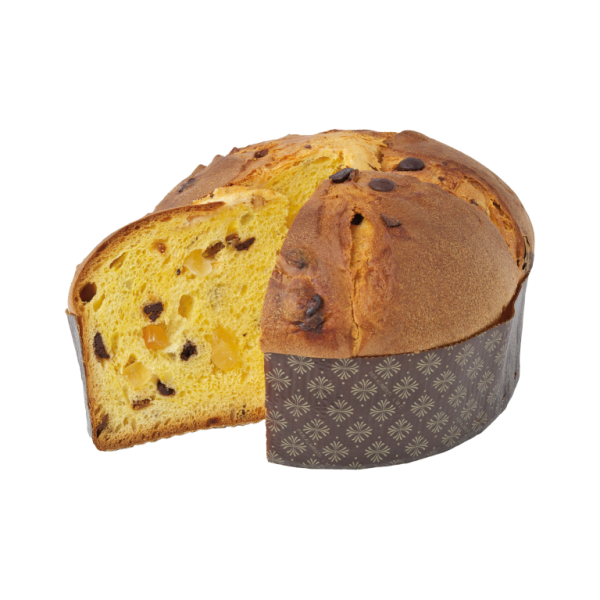 Panettone aux poires et au chocolat Poires semi-confites et pépites de chocolat