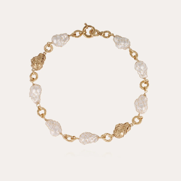 Collier Rainbow Biwa doré