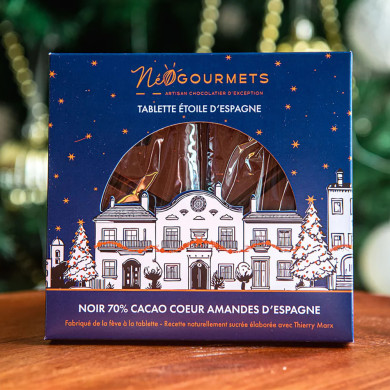 Étoile d'Espagne - Chocolat noir 70% cœur amandes d'Espagne