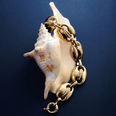 Bracelet Cophea mini doré - Perles nacrées
