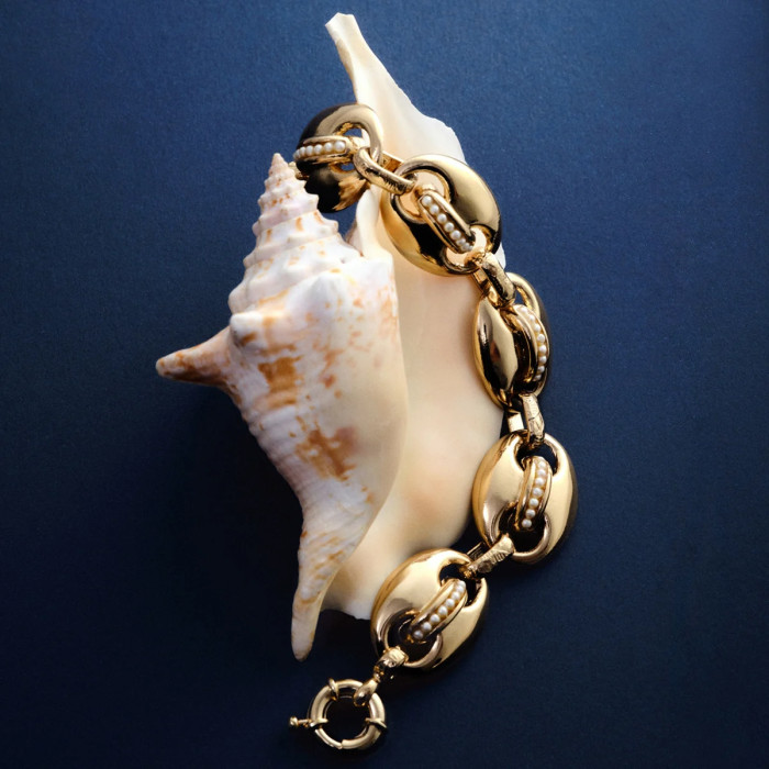 Bracelet Cophea mini doré - Perles nacrées