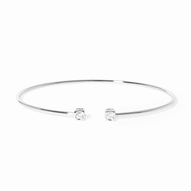 Bracelet Le Cube Diamant petit modèle or blanc et diamants