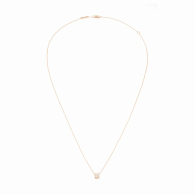 Collier Le Cube Diamant moyen modèle or rose et diamant