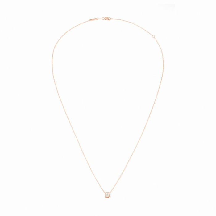 Collier Le Cube Diamant moyen modèle or rose et diamant