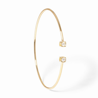 Bracelet Le Cube Diamant petit modèle or jaune et diamants