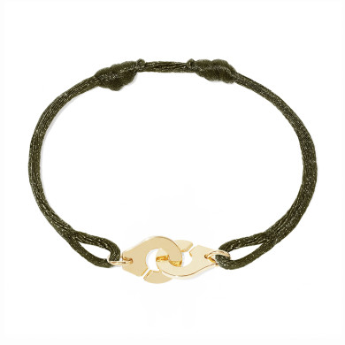 Bracelet sur cordon Menottes dinh van petit modèle or jaune