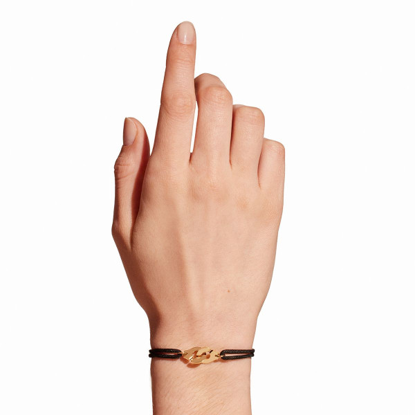 Bracelet sur cordon Menottes dinh van petit modèle or jaune