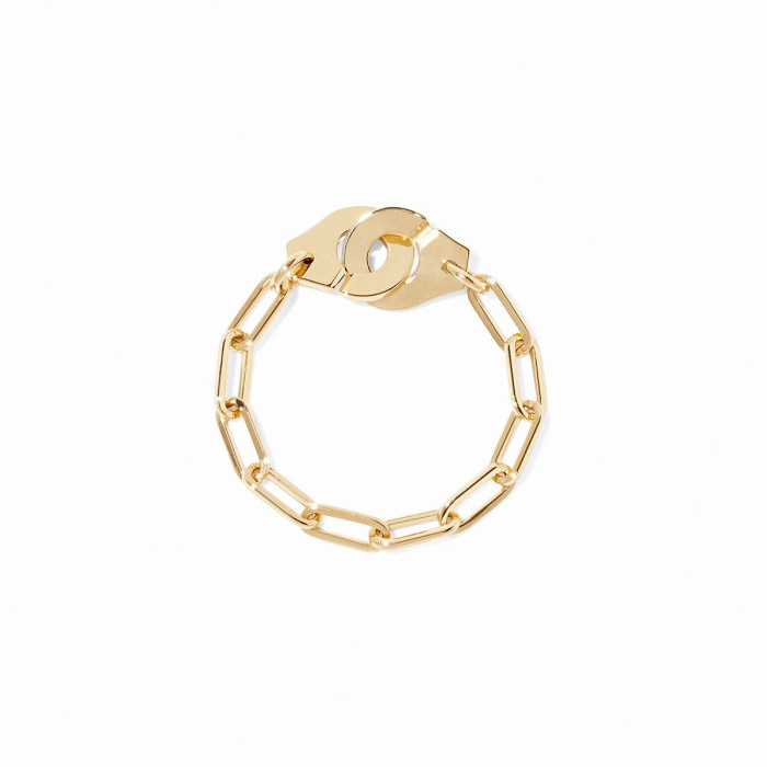 Bague chaîne Menottes dinh van or jaune
