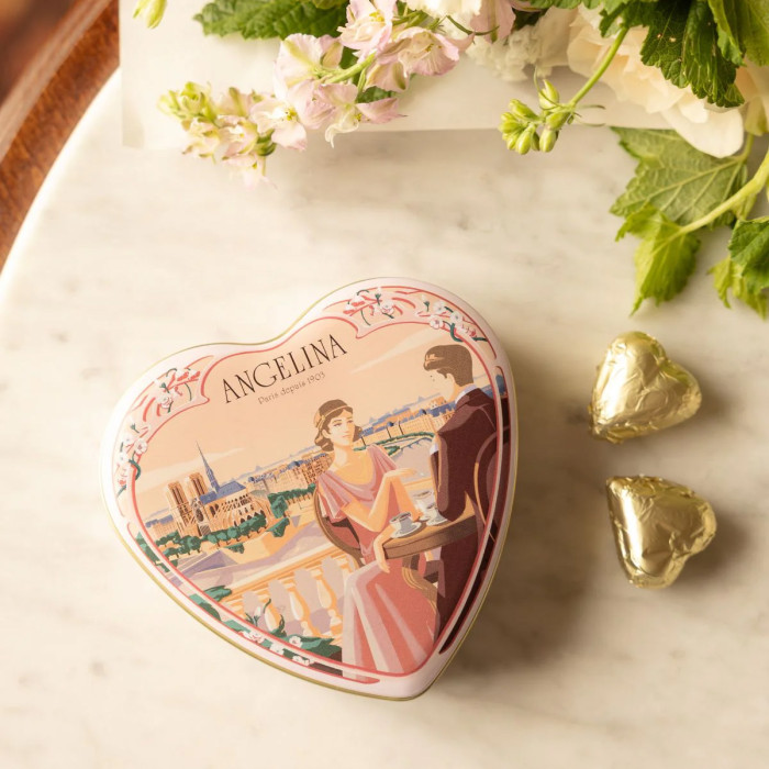 Boîte cœur chocolats pralinés - 78g