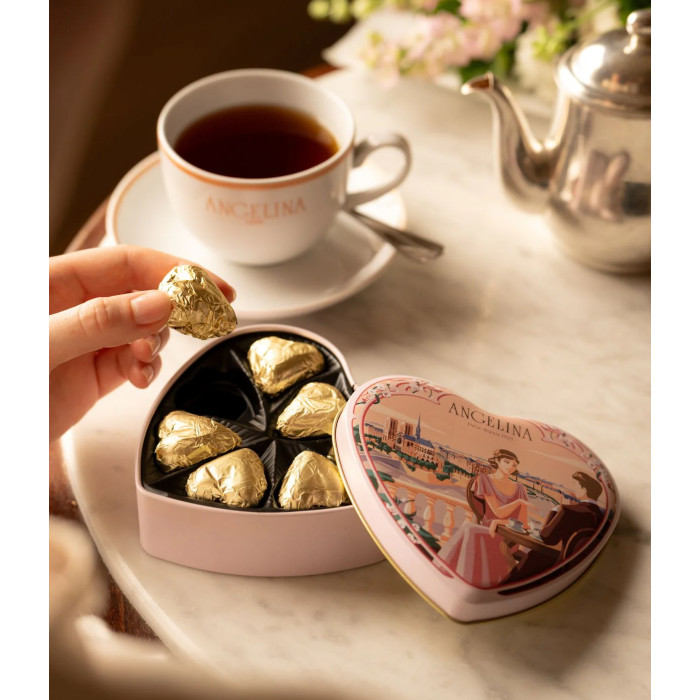 Boîte cœur chocolats pralinés - 78g