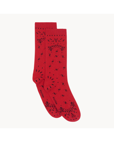 Chaussettes Sig Bandana cachemire rouge flag