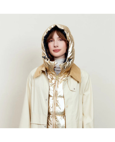 Capuche réversible déperlante - Dorée et noire - Taille 1