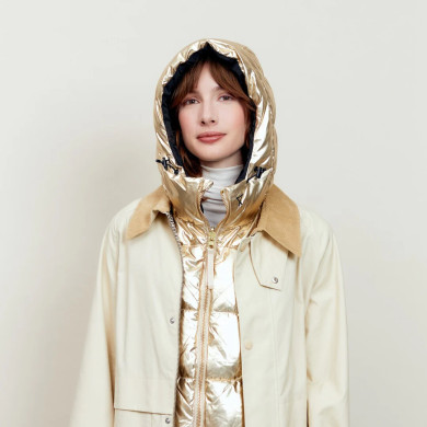 Capuche réversible déperlante - Dorée et noire - Taille 1