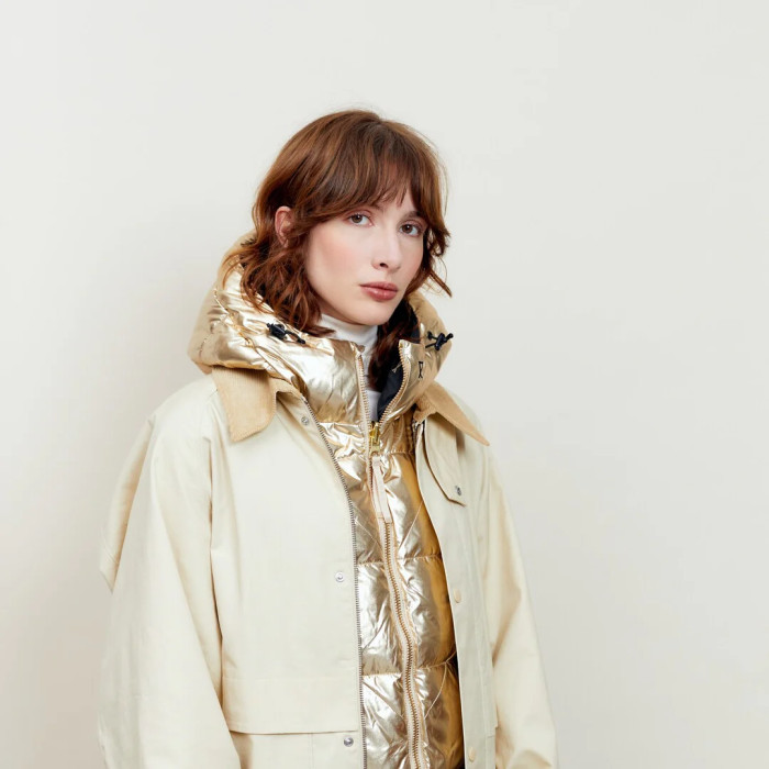 Capuche réversible déperlante - Dorée et noire - Taille 1