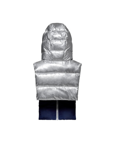 Capuche réversible déperlante - Argenté et bleu - Taille 1