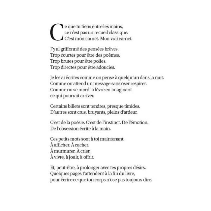 Mes pensées te font l'amour - 100 billets érotiques et romantiques, à afficher, murmurer, partager