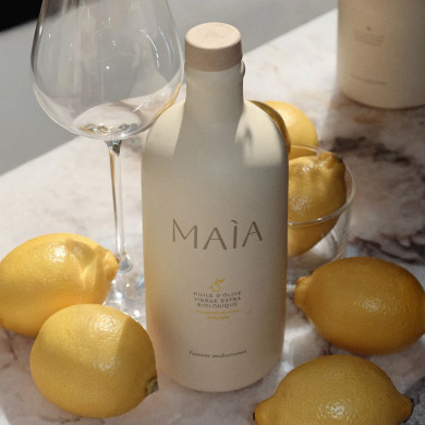 Huile d'olive extra vierge biologique aromatisée au citron biologique 40cl - Maìa