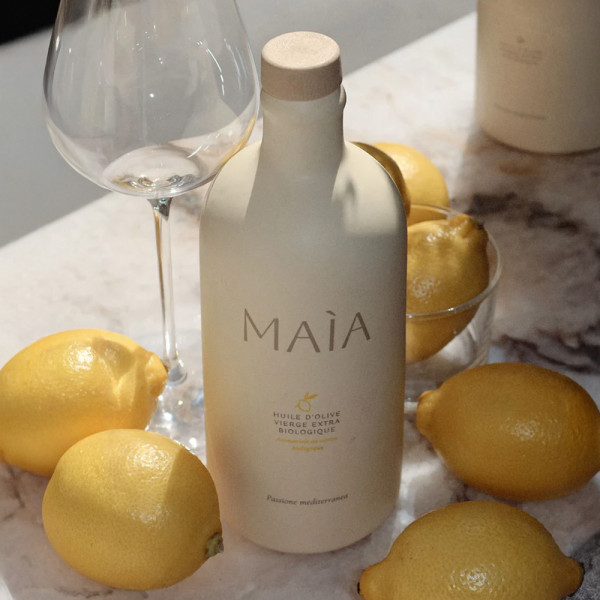 Huile d'olive extra vierge biologique aromatisée au citron biologique 40cl - Maìa