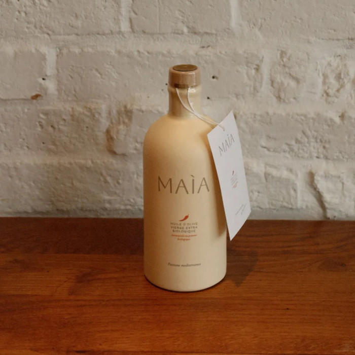 Huile d'olive extra vierge biologique aromatisée au piment biologique 40cl - Maìa