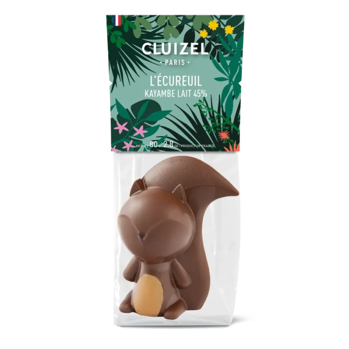 Ecureuil chocolat lait 80g - Cluizel