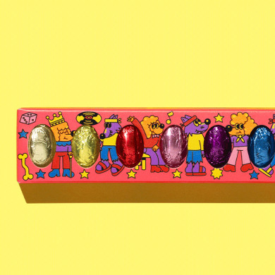 Réglette de 18 œufs de Pâques 🐺🐶 « Le Loup et le Chien »