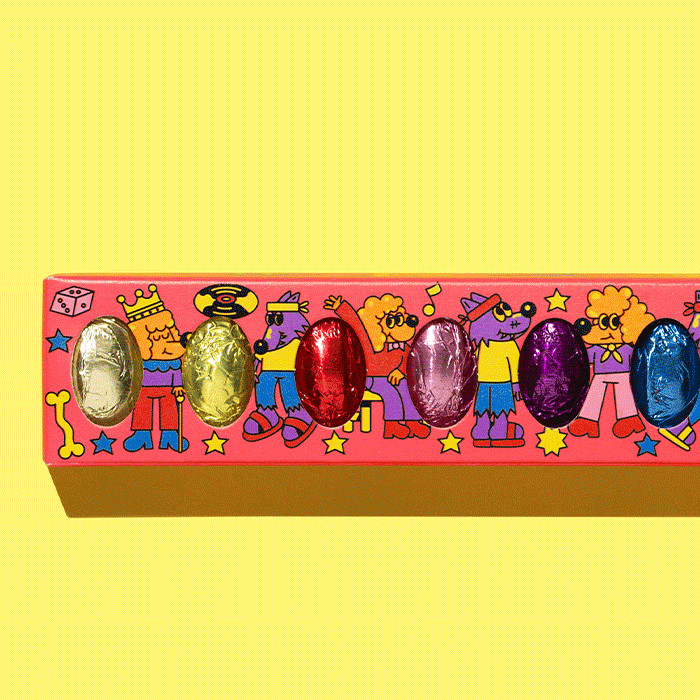 Réglette de 18 œufs de Pâques 🐺🐶 « Le Loup et le Chien »