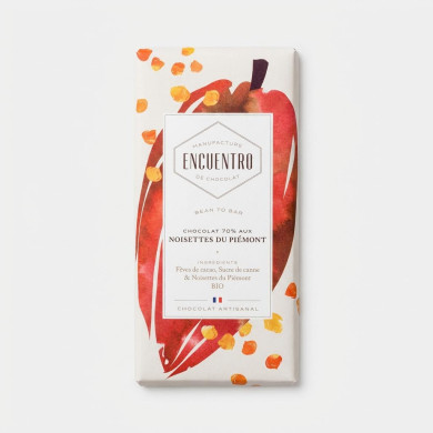 Chocolat noir 70% Noisettes du Piémont 75g