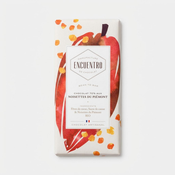 Chocolat noir 70% Noisettes du Piémont 75g