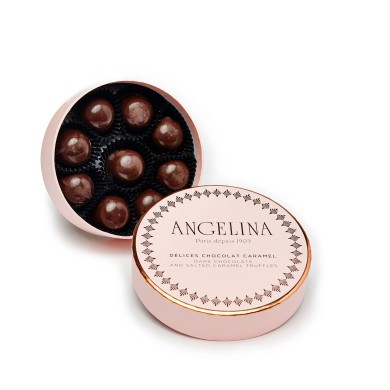 Box of chocolate and caramel truffles 125g