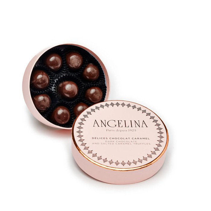Box of chocolate and caramel truffles 125g