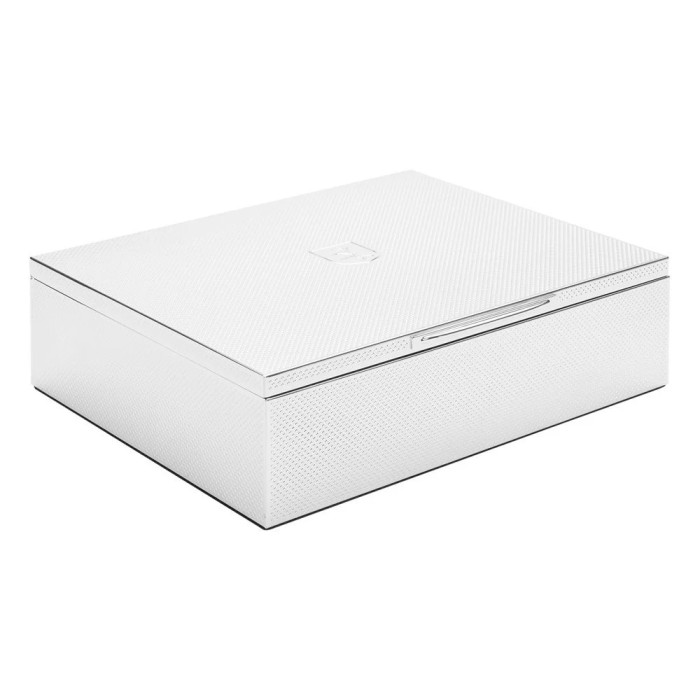 Boîte à bijoux et montres argentée