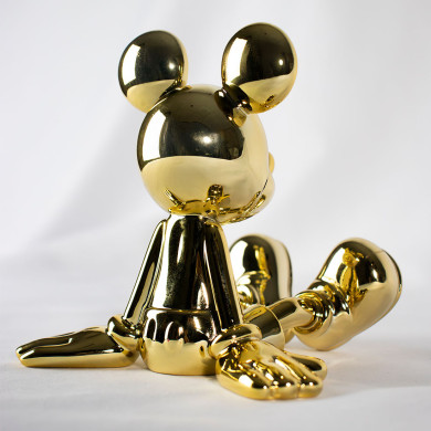 Sitting Mickey - Marcel Wanders - Chrome or - Extra Small