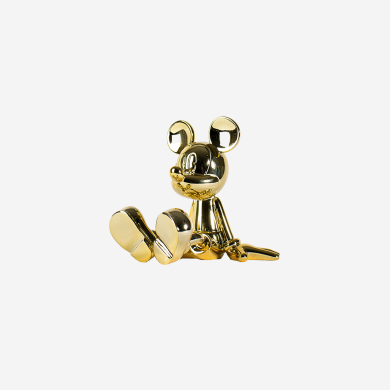 Sitting Mickey - Marcel Wanders - Chrome or - Extra Small