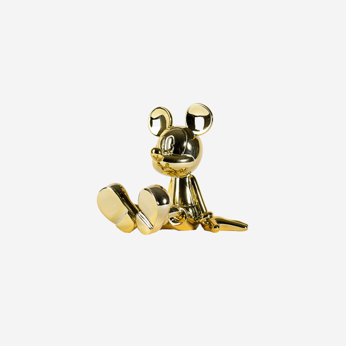 Sitting Mickey - Marcel Wanders - Chrome or - Extra Small