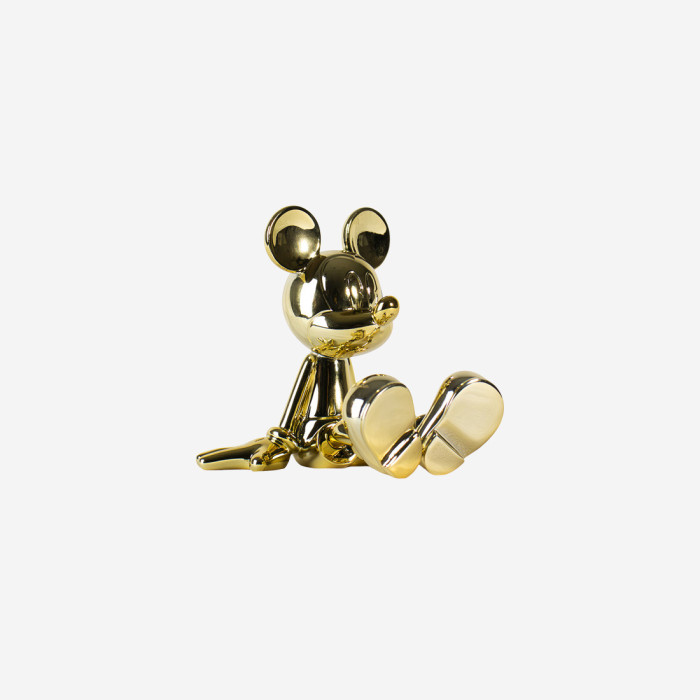 Sitting Mickey - Marcel Wanders - Chrome or - Extra Small