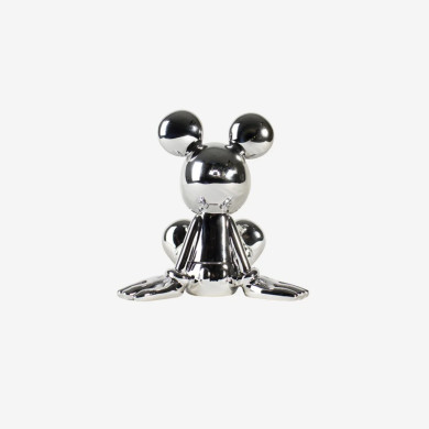 Sitting Mickey - Marcel Wanders - Chrome argent - Extra Small