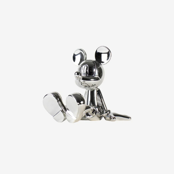 Sitting Mickey - Marcel Wanders - Chrome argent - Extra Small