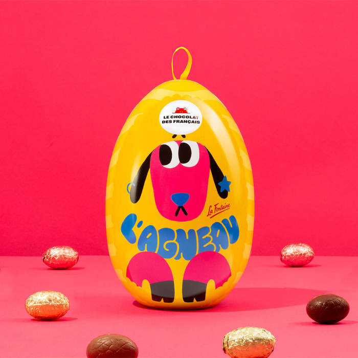 Œuf de Pâques chocolat Noir Gianduja & Lait Caramel 🐺🐑