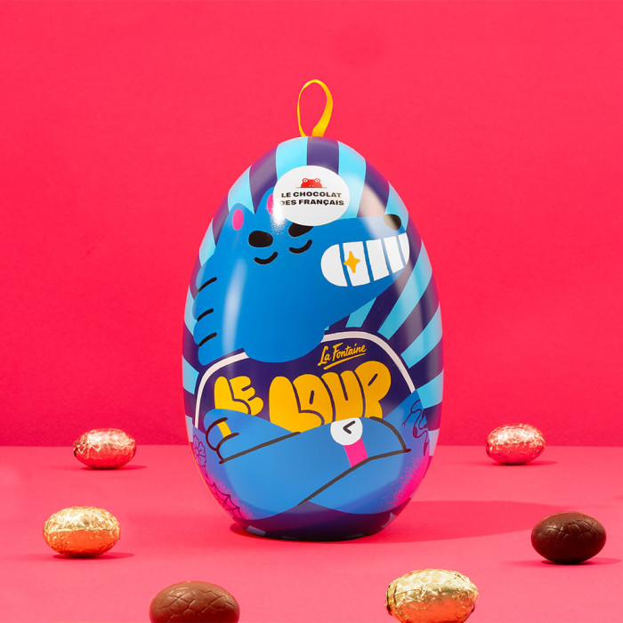 Œuf de Pâques chocolat Noir Gianduja & Lait Caramel 🐺🐑