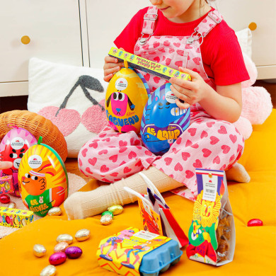 Œuf de Pâques chocolat Noir Gianduja & Lait Caramel 🐺🐑