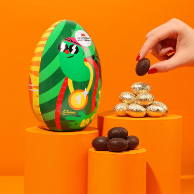 Œuf de Pâques chocolat Noir & Gianduja feuilleté 🐇🐢