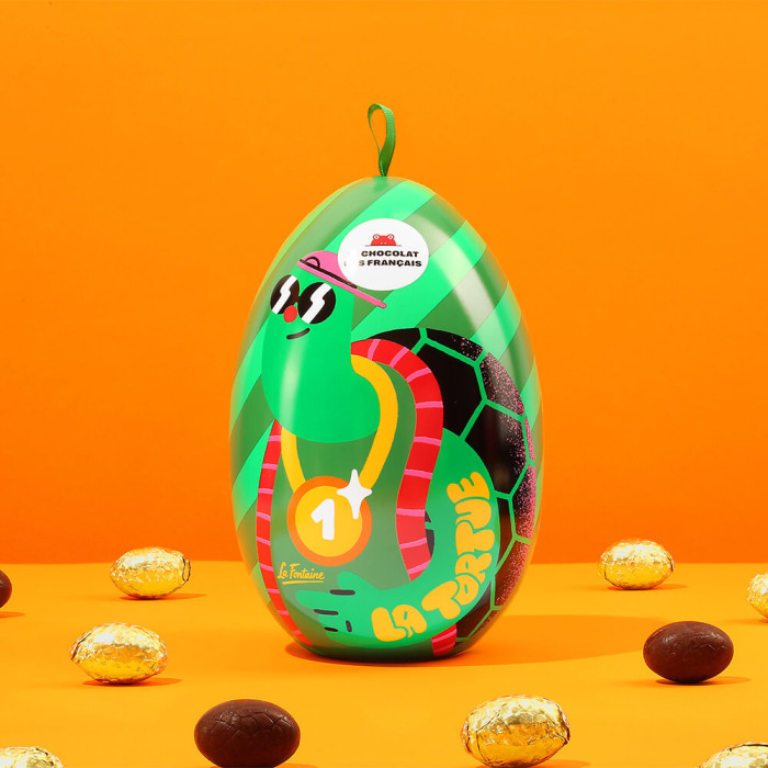 Œuf de Pâques chocolat Noir & Gianduja feuilleté 🐇🐢