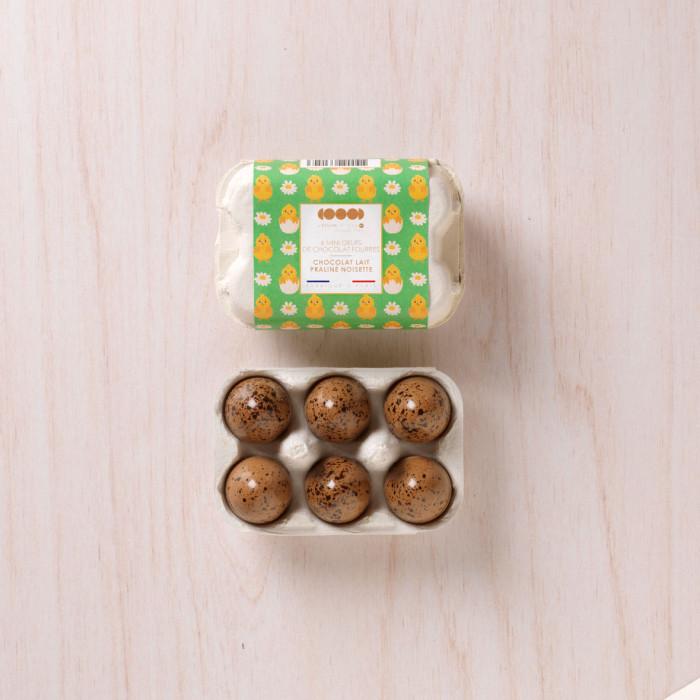 Boite 6 mini oeufs pralinés assortis