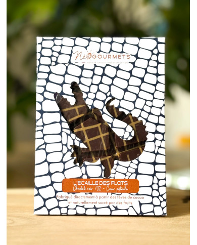 Tablette chocolat noir fourrée praliné pistache