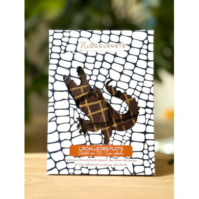 Tablette chocolat noir fourrée praliné pistache