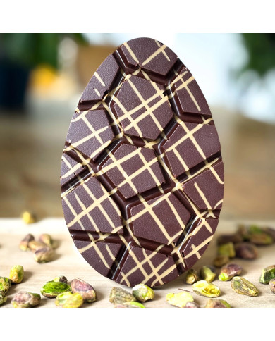 Tablette chocolat noir fourrée praliné pistache
