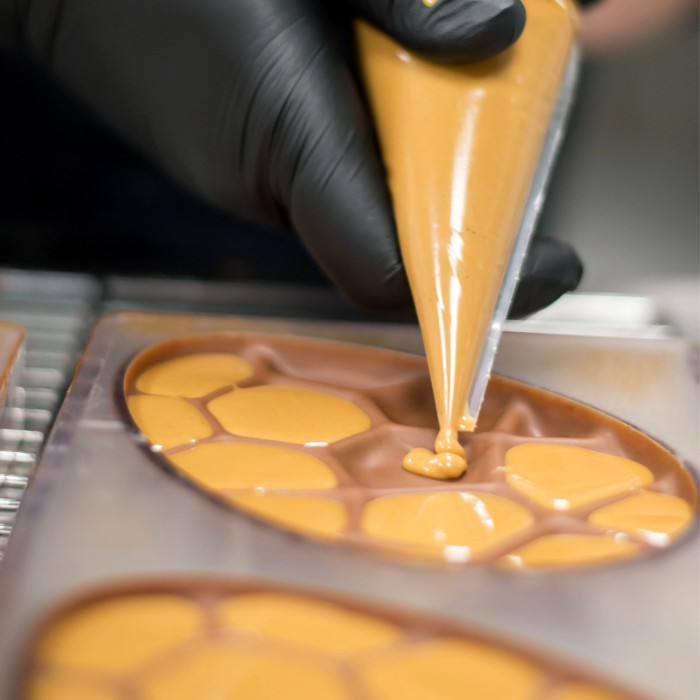 Tablette chocolat au lait fourrée praliné noisette