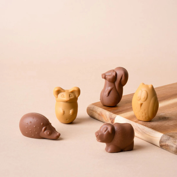 Petits animaux fourrés praliné