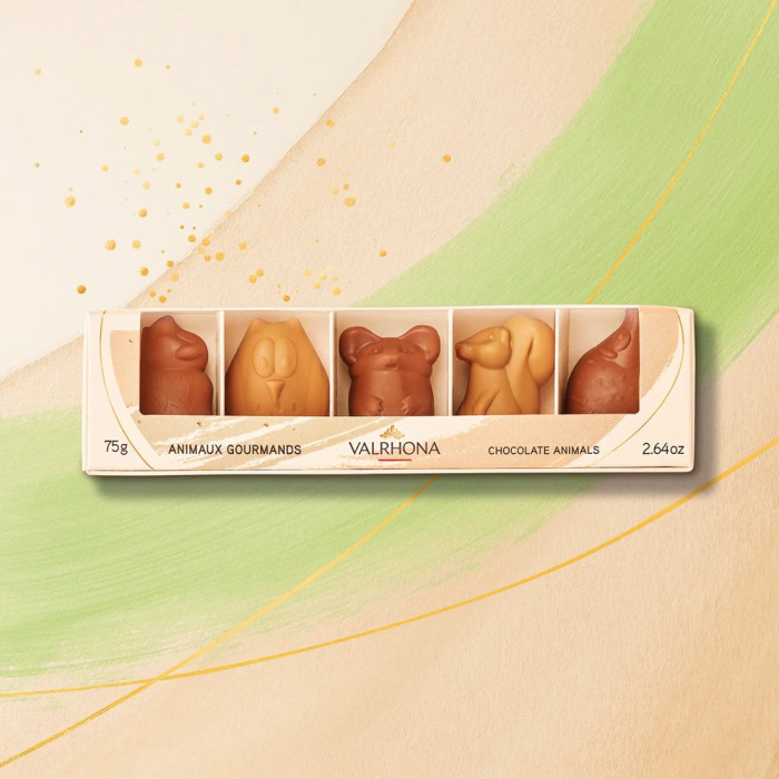 Petits animaux fourrés praliné